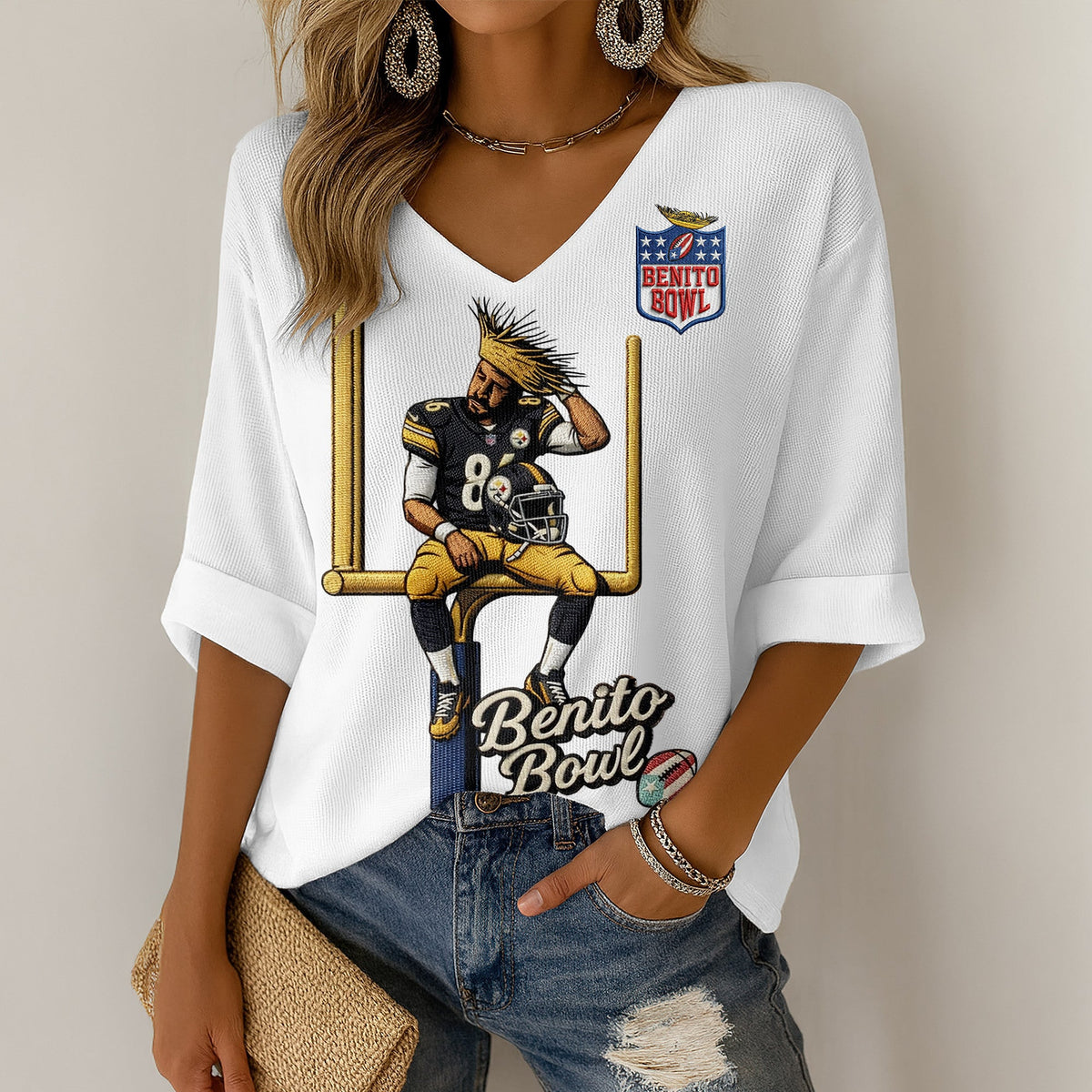 PBS V-neck Long Sleeve Shirt DAT