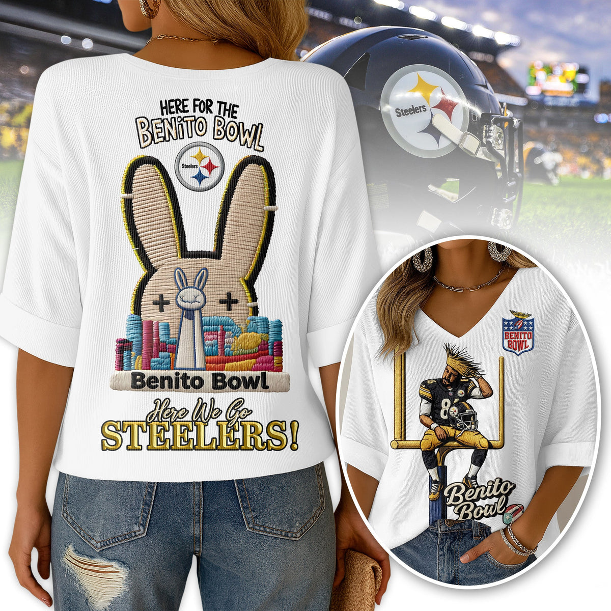 PBS V-neck Long Sleeve Shirt DAT