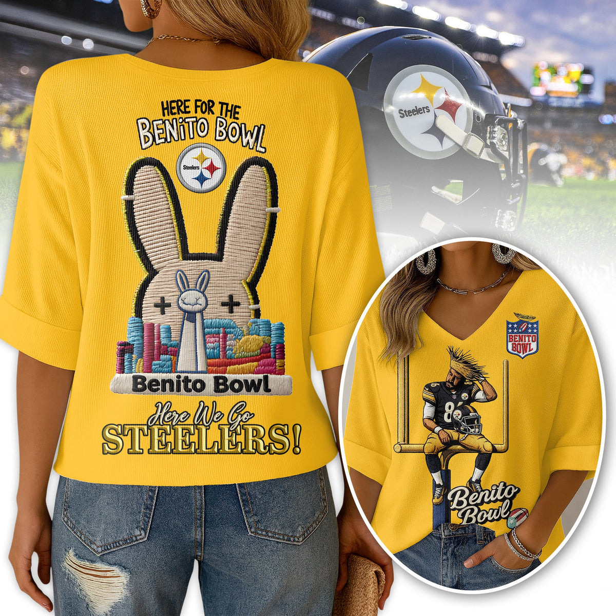 PBS V-neck Long Sleeve Shirt DAT