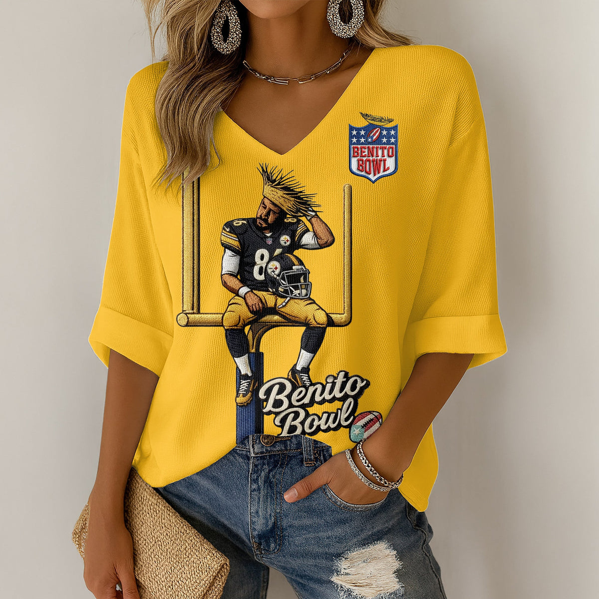 PBS V-neck Long Sleeve Shirt DAT