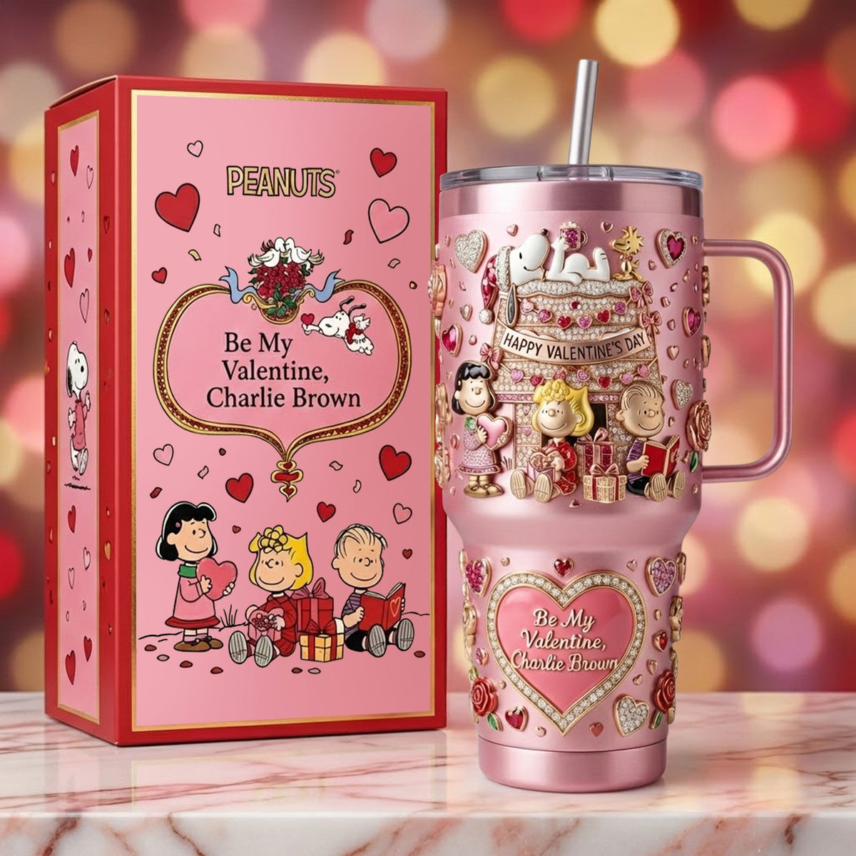 SNPY Valentine's Day 40oz Tumbler With Handle TNSM