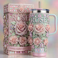 ROSE 40oz Tumbler With Handle HTTT