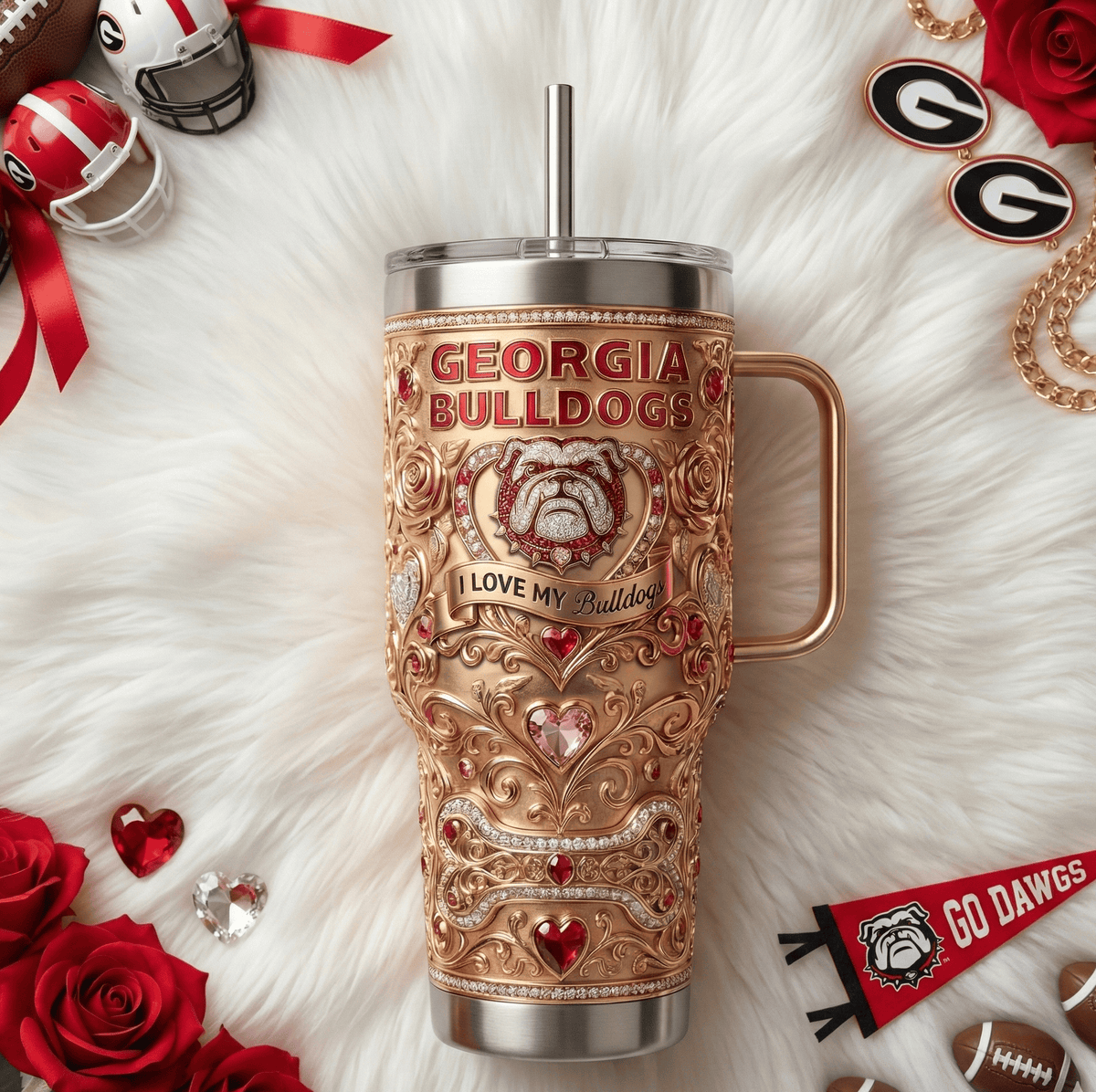 GGBD 40oz Valentines Tumbler With Handle HTTT