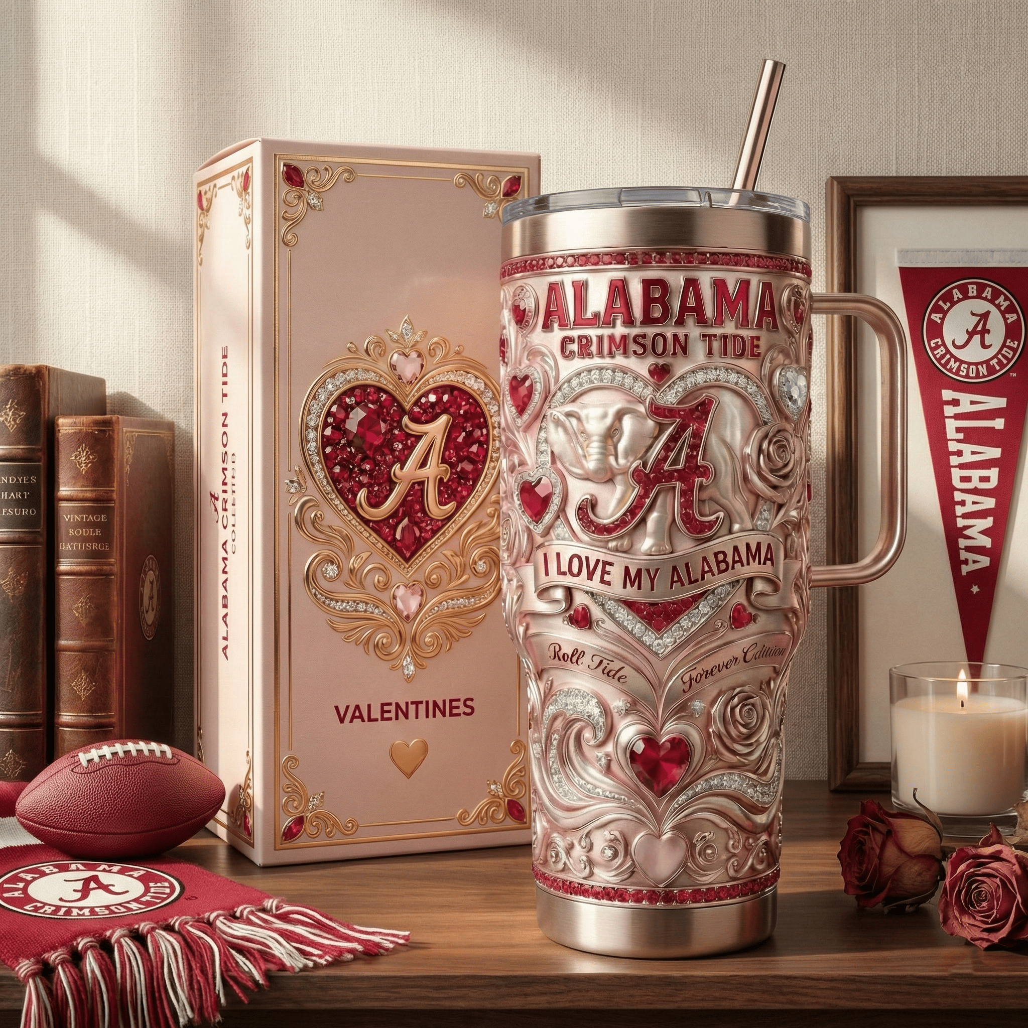 ACT 40oz Valentines Tumbler With Handle HTTT